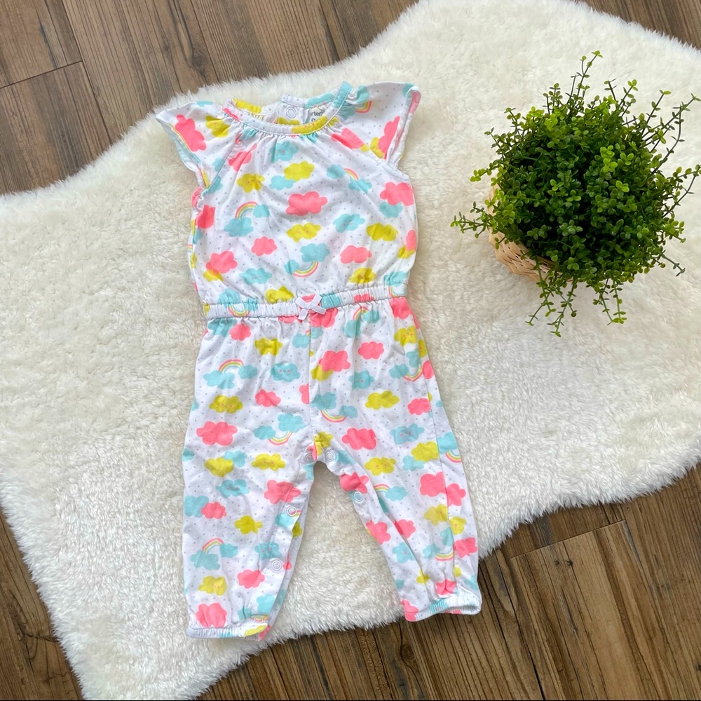 ⭐️2/$15⭐️ Carter’s 9m Jumpsuit Clouds and Rainbows